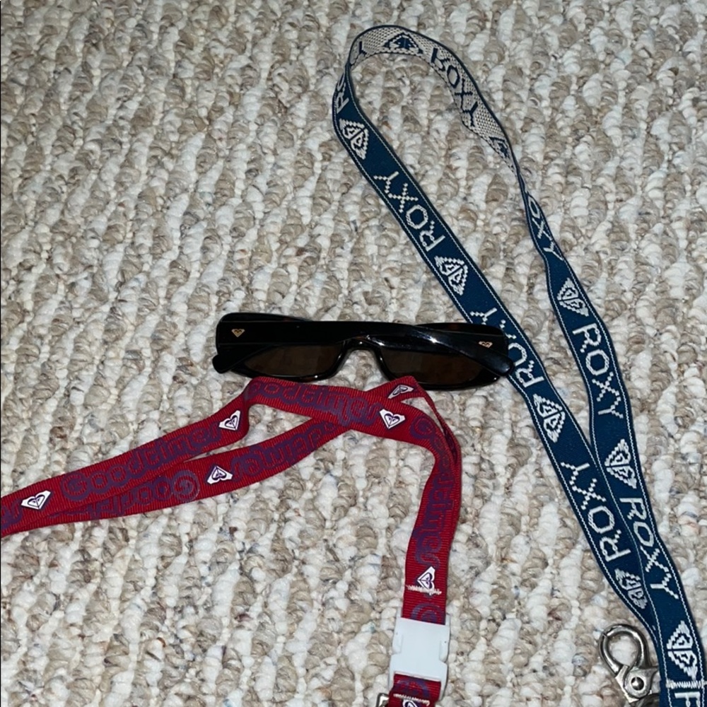 Roxy sunglasses and lanyards